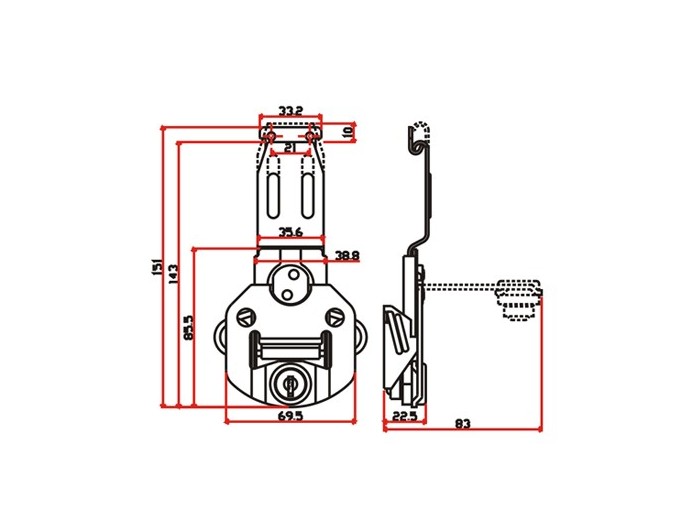 工具箱锁J704F