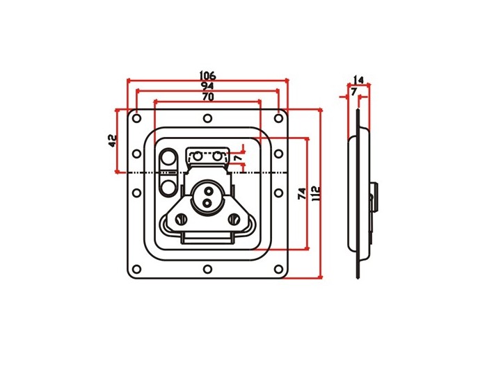 工具箱锁J014F+J320F