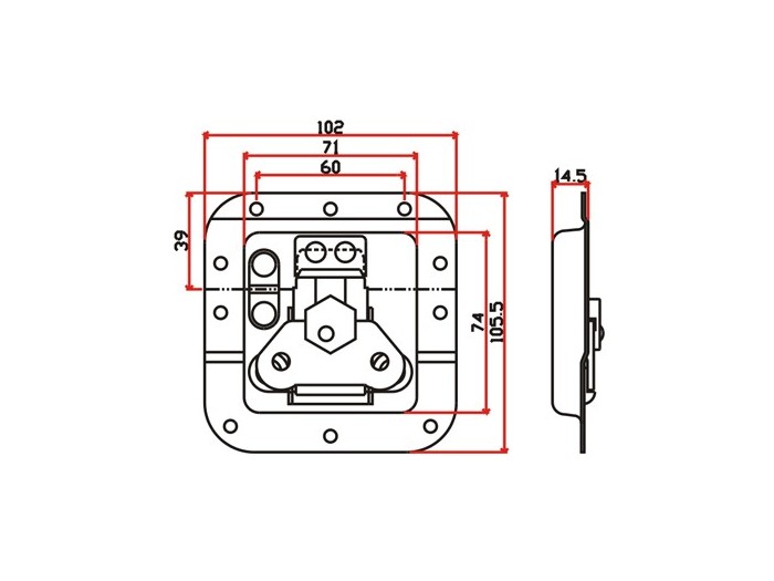 工具箱锁J013F+J320F