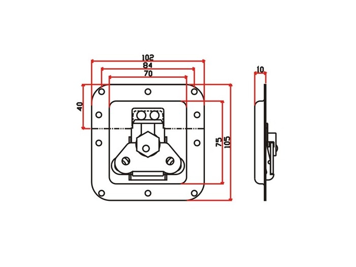 工具箱锁J009F+J901F