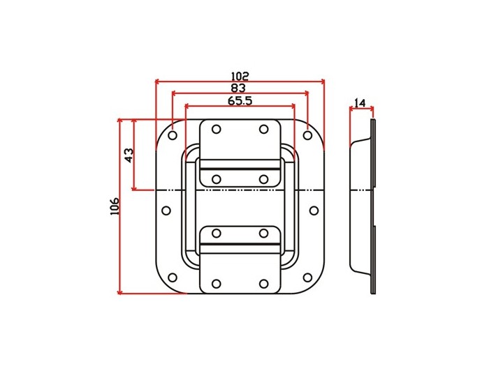 工具箱锁J019F