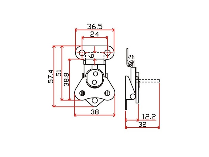 工具箱锁J502F