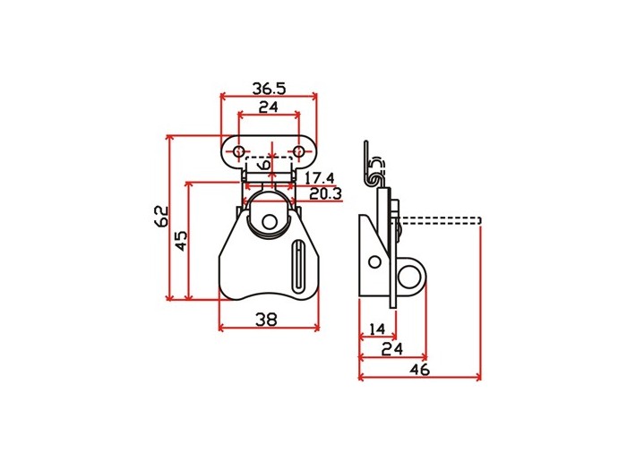 工具箱锁J108F