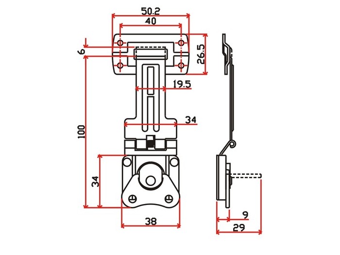 工具箱锁J107F