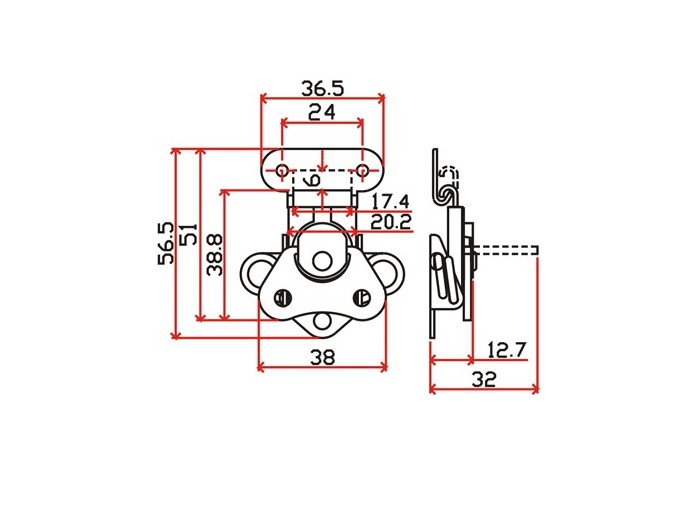 工具箱锁J103F